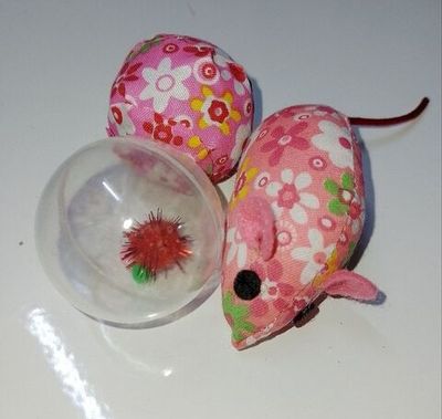 Набор игрушек "Чистый котик" для кошек, два мячика, мышь D-set24