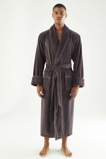 7235 Халат мужской махровый Nusa Triga L/XL коричневый с воротником