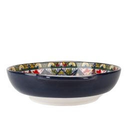 Салатник с ручками " " (синий) 25х20,5х6см v=1200мл (min6) (транспортная упаковка)