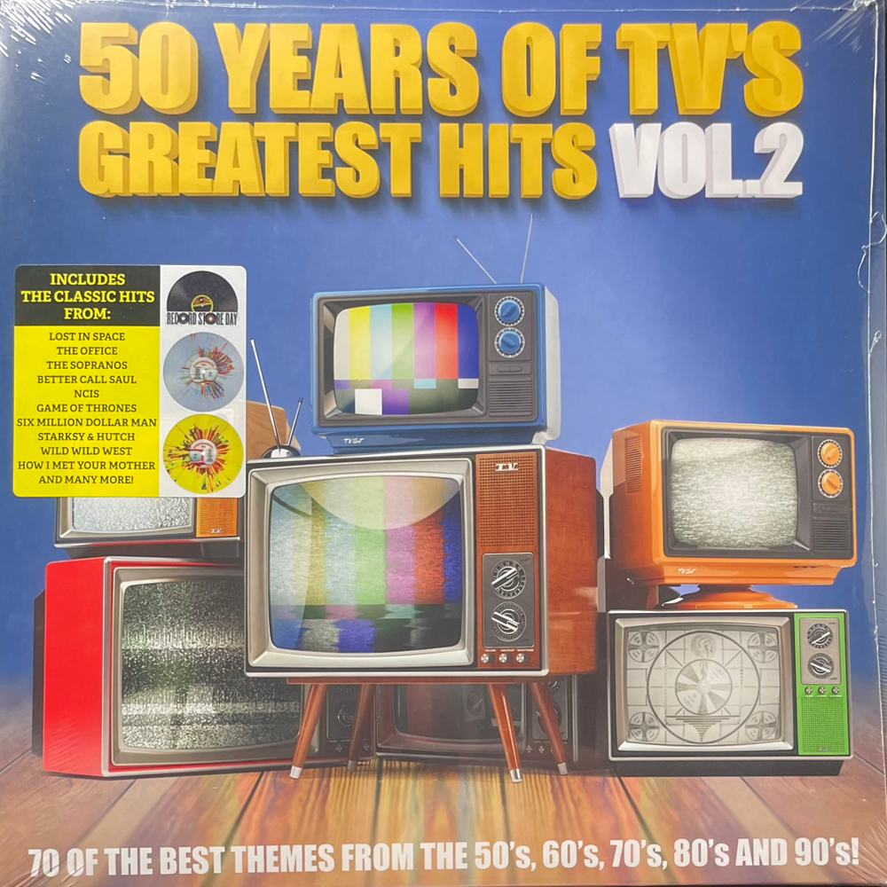 Сборник 50 Years Of TV's Greatest Hits - Vol. 2 2LP (Европа 2023г.) Clear & Yellow