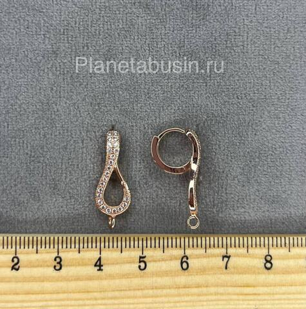 Швензы люкс (Корея) пара с микроцирконами 0541