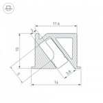 Профиль накладной угловой внутренний Arlight SL-BEVEL 038200