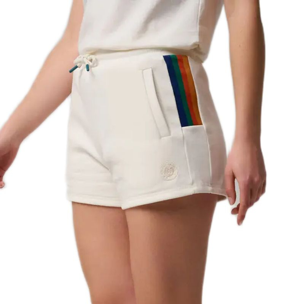 Женские теннисные шорты Roland Garros Color Lines - ecru