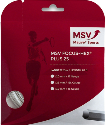 Теннисные струны MSV Focus Hex Plus 25 (12 m) - белый