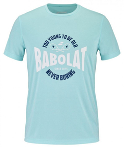 Мужская теннисная футболка Babolat Exercise Graphic Tee Men - angel blue heather