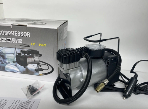 Компрессор автомобильный для накачки шин, однопоршневой, 35 л / мин, 12 v, Белуха (1 шт.)