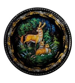 Народные промыслы ШК-45/34 Шкатулка «Лани» исп. Орлова