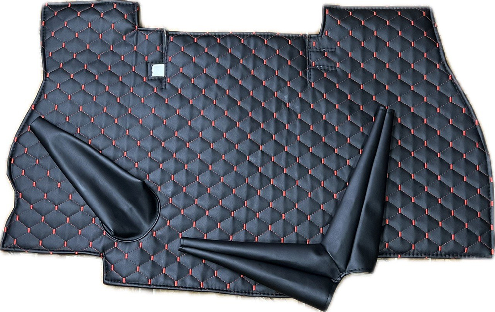 Коврик под рычаги КПП УАЗ 452, 3303 (красная нить Рубин)