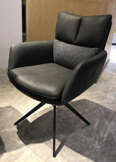 Стул LUIS 360 град. поворот Серый Maison 99# / OTE COBBLE 457 / черный каркас