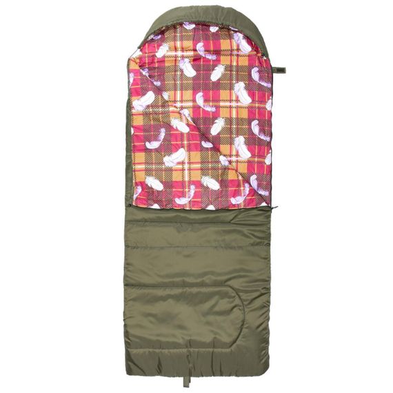 Спальный мешок Helios БАТЫР XXL СОШ-4 (220*90) зелёный (холлофайбер)