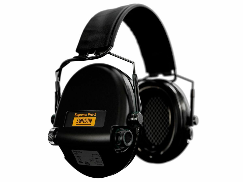 Наушники активные Sordin (MSA) Supreme Pro-X Slim, чёрные (SOR74302-X/L-02-S)