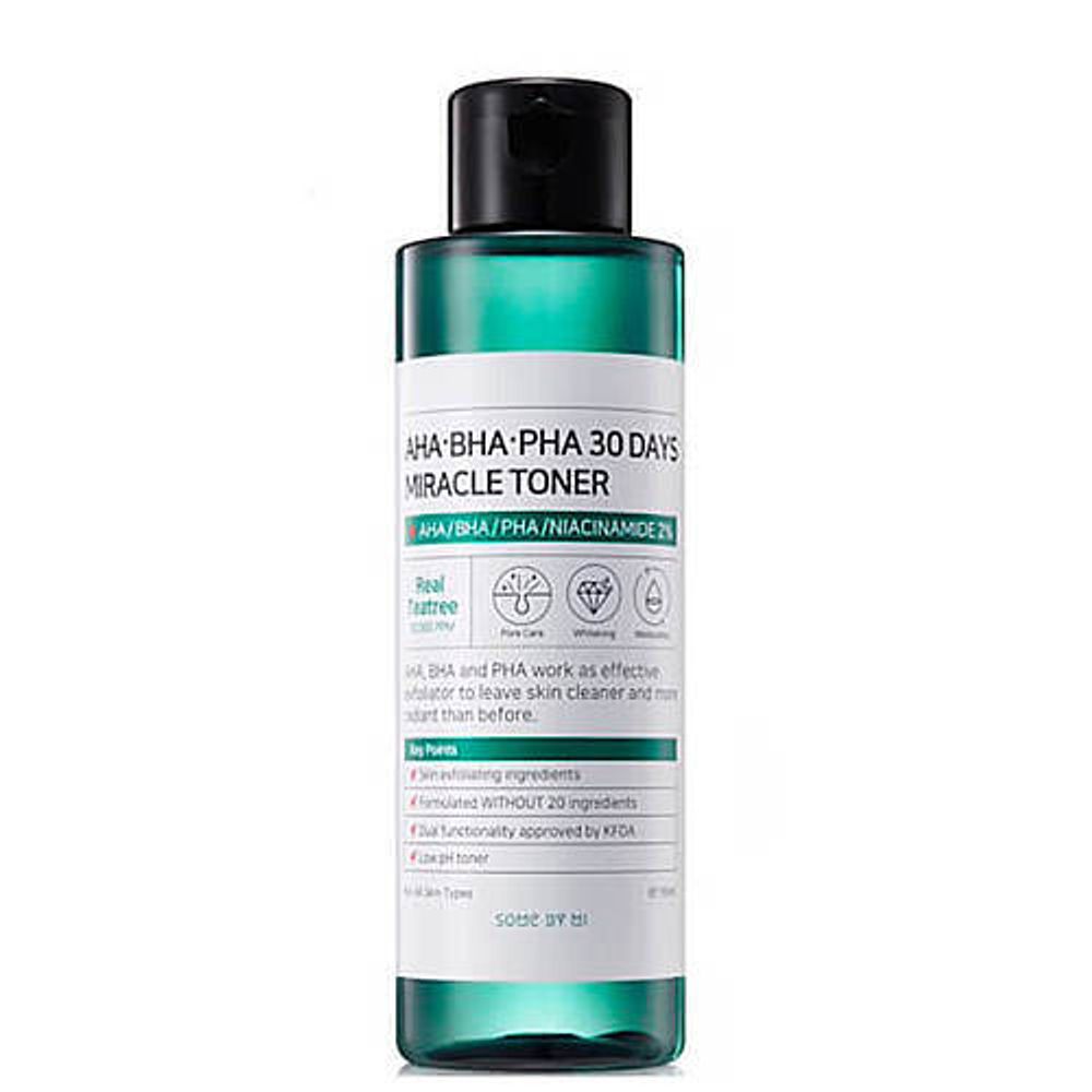 Some By Mi Тонер с 3 видами кислот и ниацинамидом - AHA-BHA-PHA 30days miracle toner, 150мл