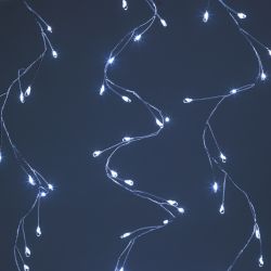 Светодиодная новогодняя гирлянда ЭРА ENIZ-800H занавес Роса-мишура 3*2 м холодный свет 800 microled IP20
