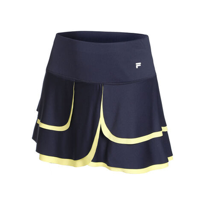 Женская теннисная юбка Fila Cosima Skirt Women - Dark Blue, Yellow