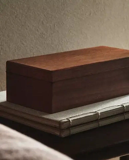 ZARA HOME ДЕРЕВЯННАЯ ШКАТУЛКА, КОРИЧНЕВЫЙ
