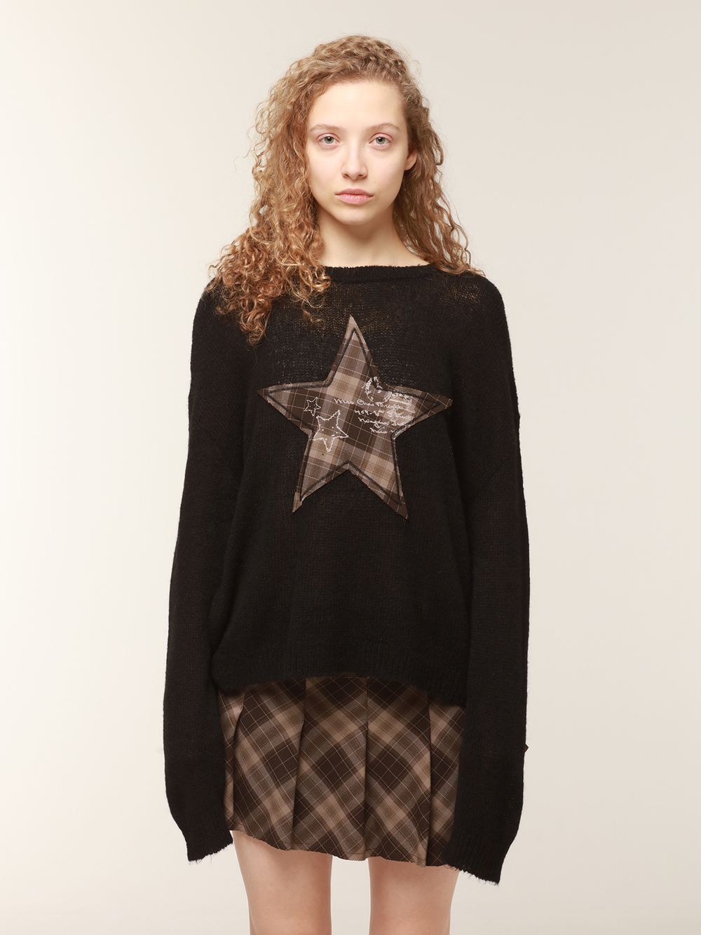 Женский Свитер Brown Plaid Star