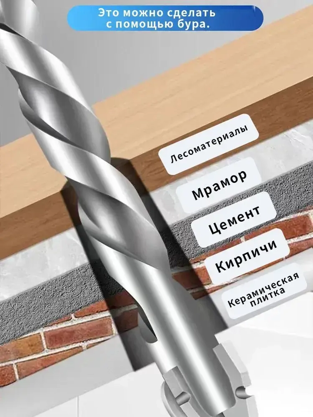 Набор свёрл 7 шт по стеклу , керамике , плитке Сверла для керамогранита и мрамора 3-12 мм