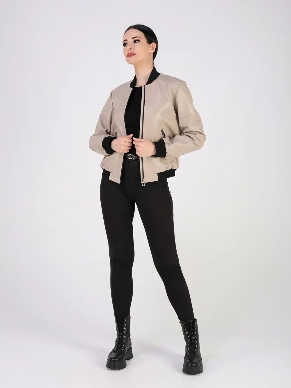 Кожаная куртка демисезонная Турция бомбер