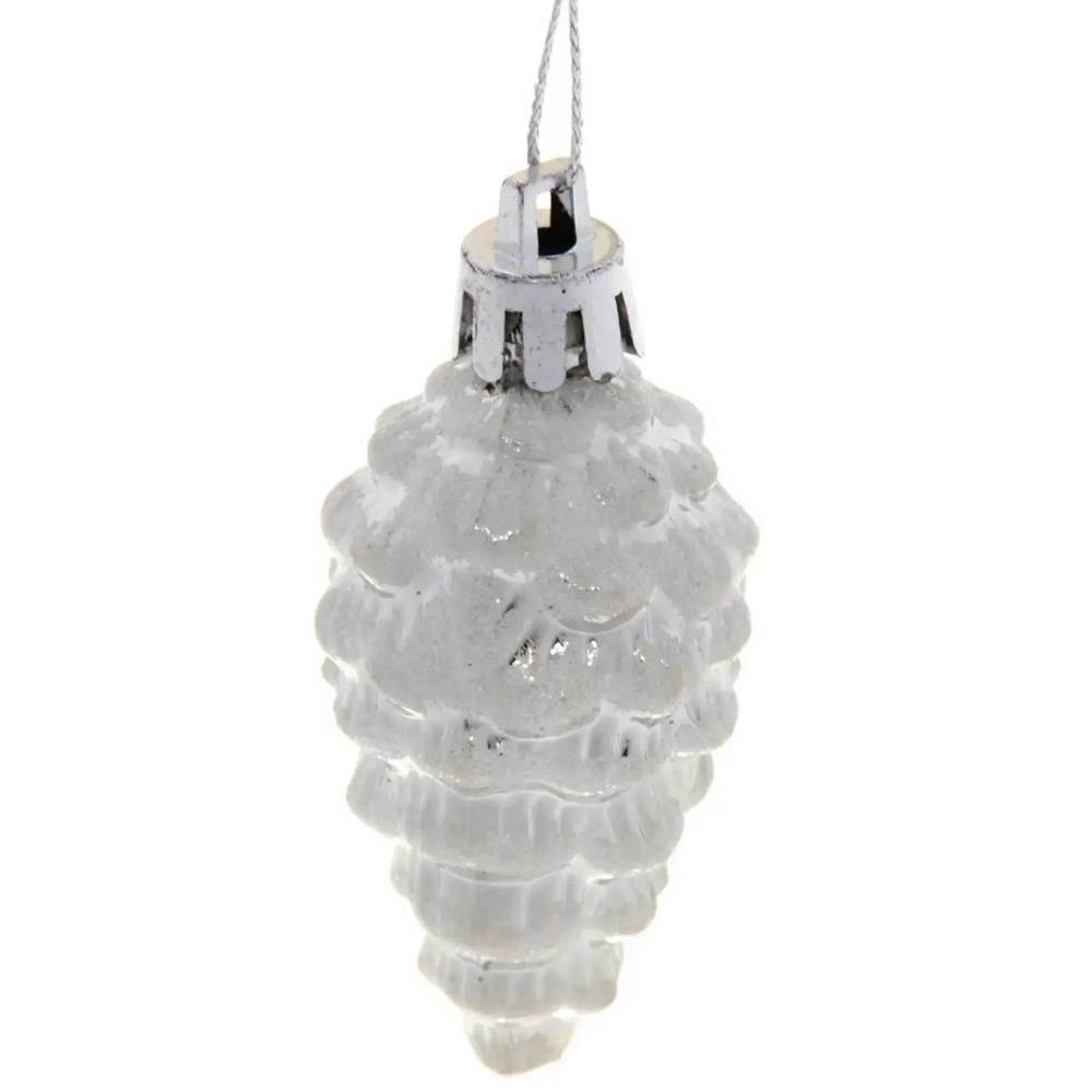 Ёлочные игрушки «Шишечки» 5,5см микс цветов (набор 4шт)