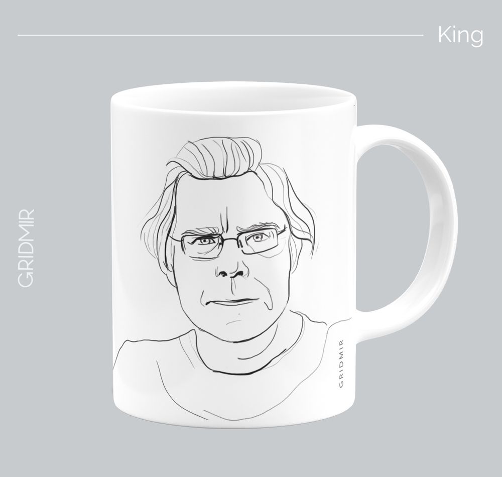 Кружка с принтом минимализм "Кинг"