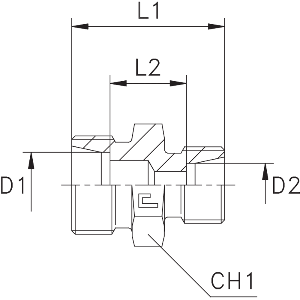 Соединение PR DL12 DL10 (корпус, нерж.)