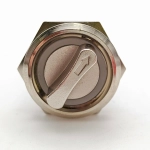 Кнопка антивандальная поворотная с коннектором, до 250 В, LAS1-AGQ-11X/21/B/N (5с) ON-ON, подсветка 12 В синяя RUICHI