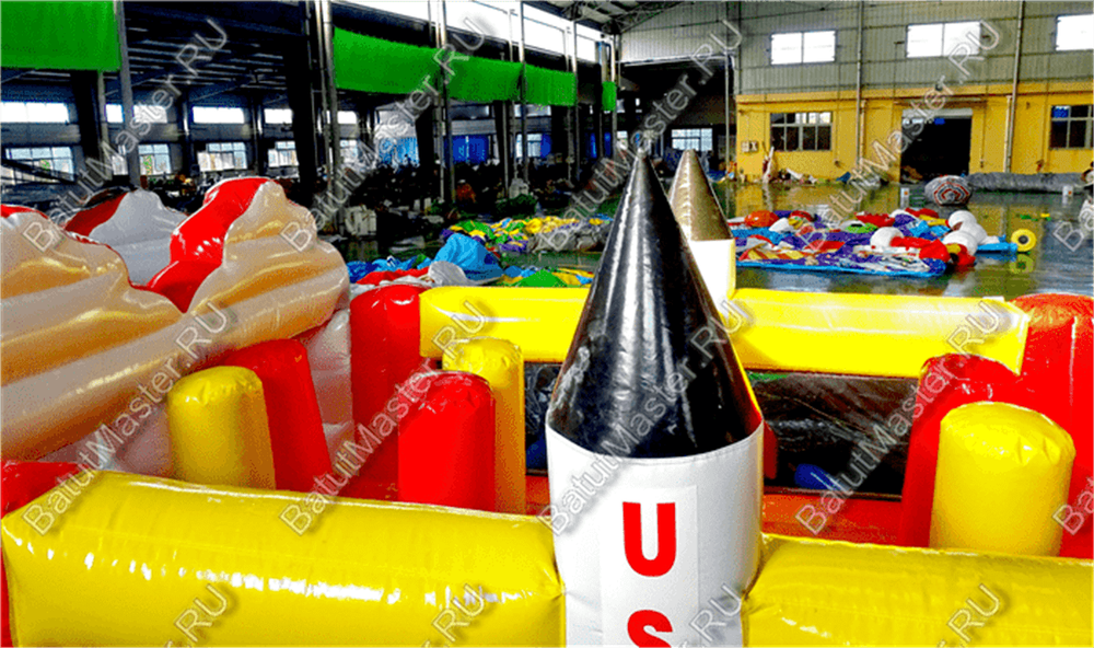 Коммерческий надувной батут "Ракета на взлёте"