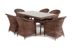 "Эспрессо" обеденная группа плетеная, цвет коричневый