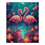 Картина по номерам 40*50см "Влюбленные фламинго" (Lori)