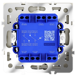 Проходной переключатель встраиваемый VOLTUM S70 двухклавишный с подсветкой 10А, (шелк)