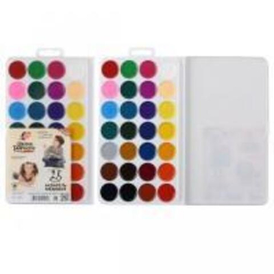 Акварель медовая "Школа творчества" 28 цветов, без кисти, пластик (Луч)