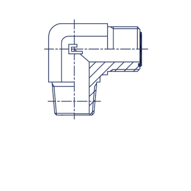 Штуцер ввертной FC90 ORFS 9/16'' D06 NPTF 1/8'' CAST