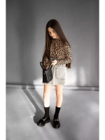 Леопардовый лонгслив детский