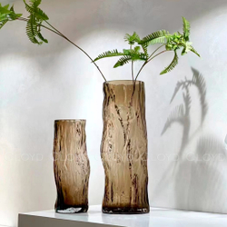 Ваза Cloyd арт.50132 / выс. 43 см - коричнев. стекло / серия 1620