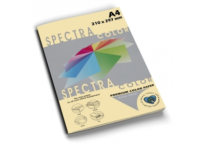 Бумага цветная Sinar Spectra, A4, 80 г/м2, кремовый, 100 л.