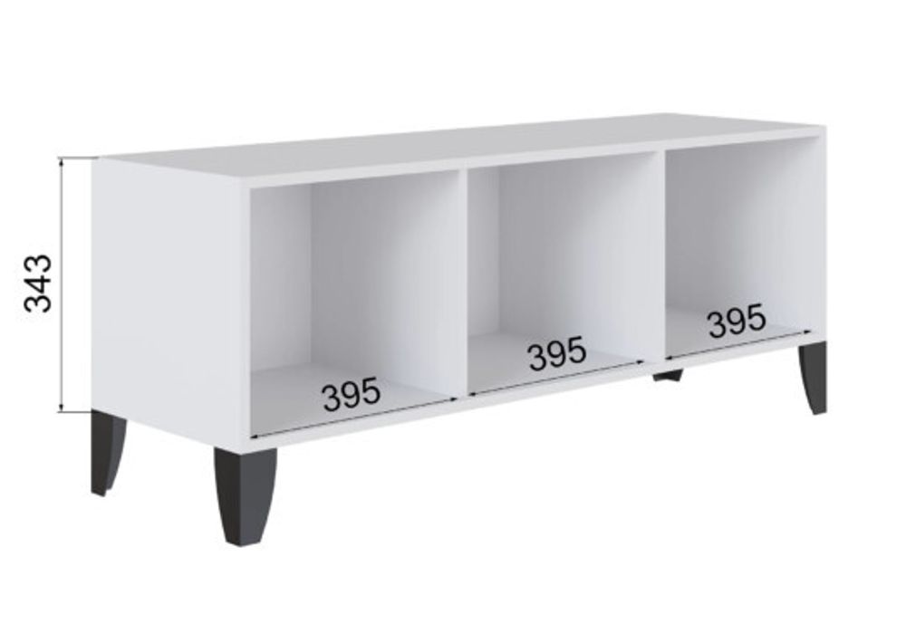 Тумба под ТВ ТВМ-4 (Белый/дуб крафт/Золотой+графит) 500х1250х380 мм МФ Микон