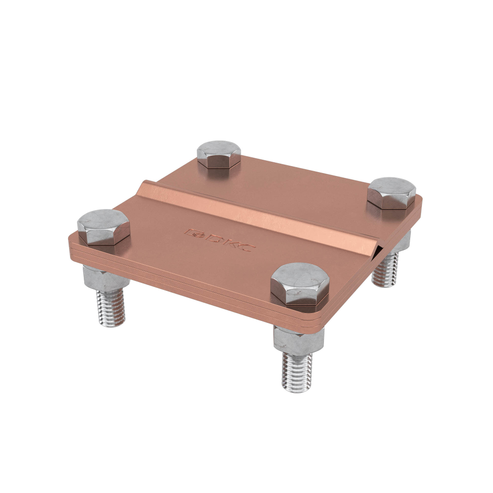 Соединитель пруток - полоса, 80х80 мм, медь