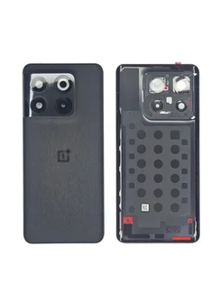 Задняя крышка для OnePlus 10R черная (Sierra Black) со стеклом камеры