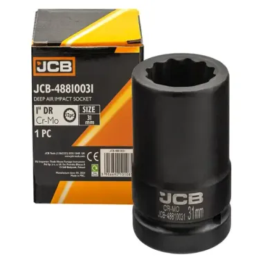 Головка ударная глубокая 31мм (12гр.), 1'' JCB JCB-48810031