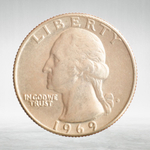 USA, ¼ Dollar, 1969 - Washington Quarter, XF