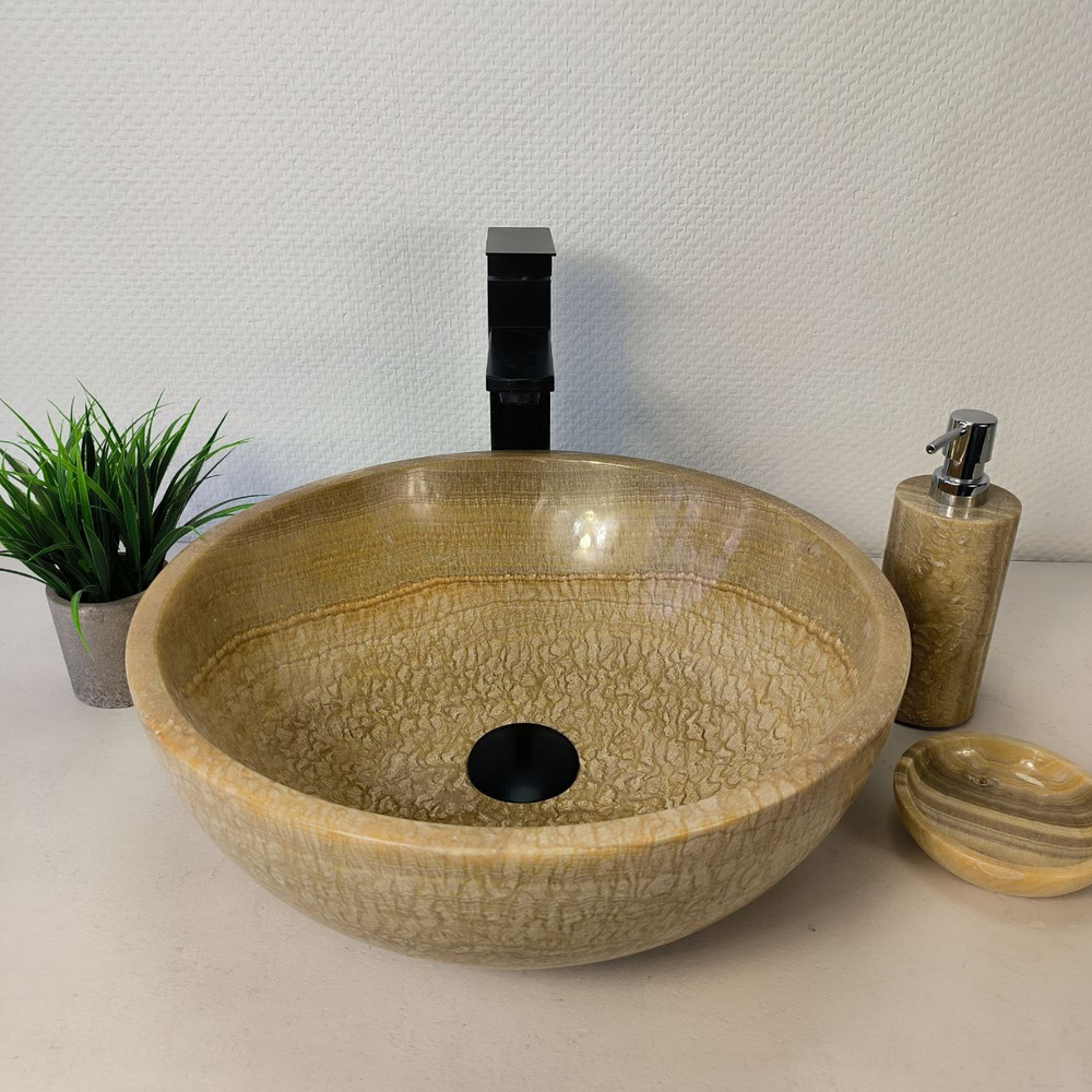 Раковина из оникса Bowl Sunset BO-66084 40*40*15 из натурального камня