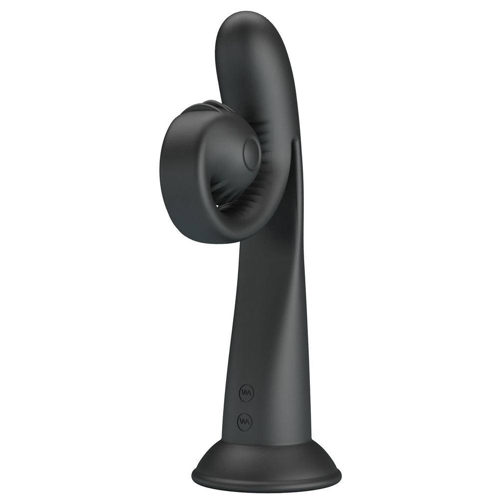 Вибратор Baile MC61-1 на присоске с клиторальным отростком, 20 см