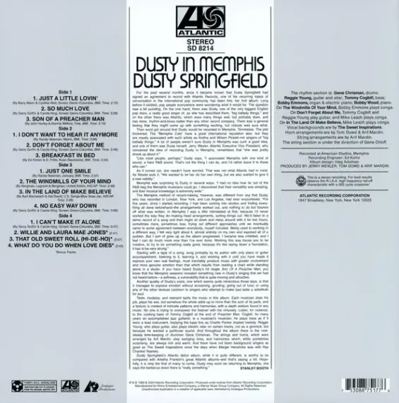 Dusty Springfield – Dusty In Memphis - 2LP