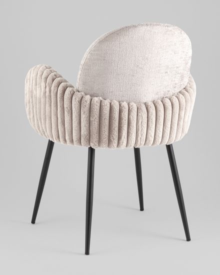 Стул обеденный Wave Stripes букле серый