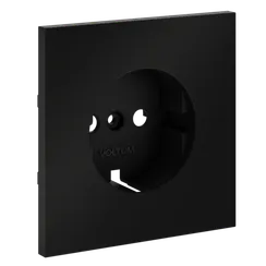 Накладка для розетки с заземлением, S70 (черный матовый) vls000608