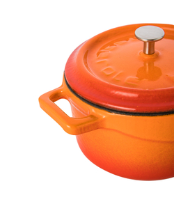 Кокотница с крышкой LAVA d10см 350мл оранжевая