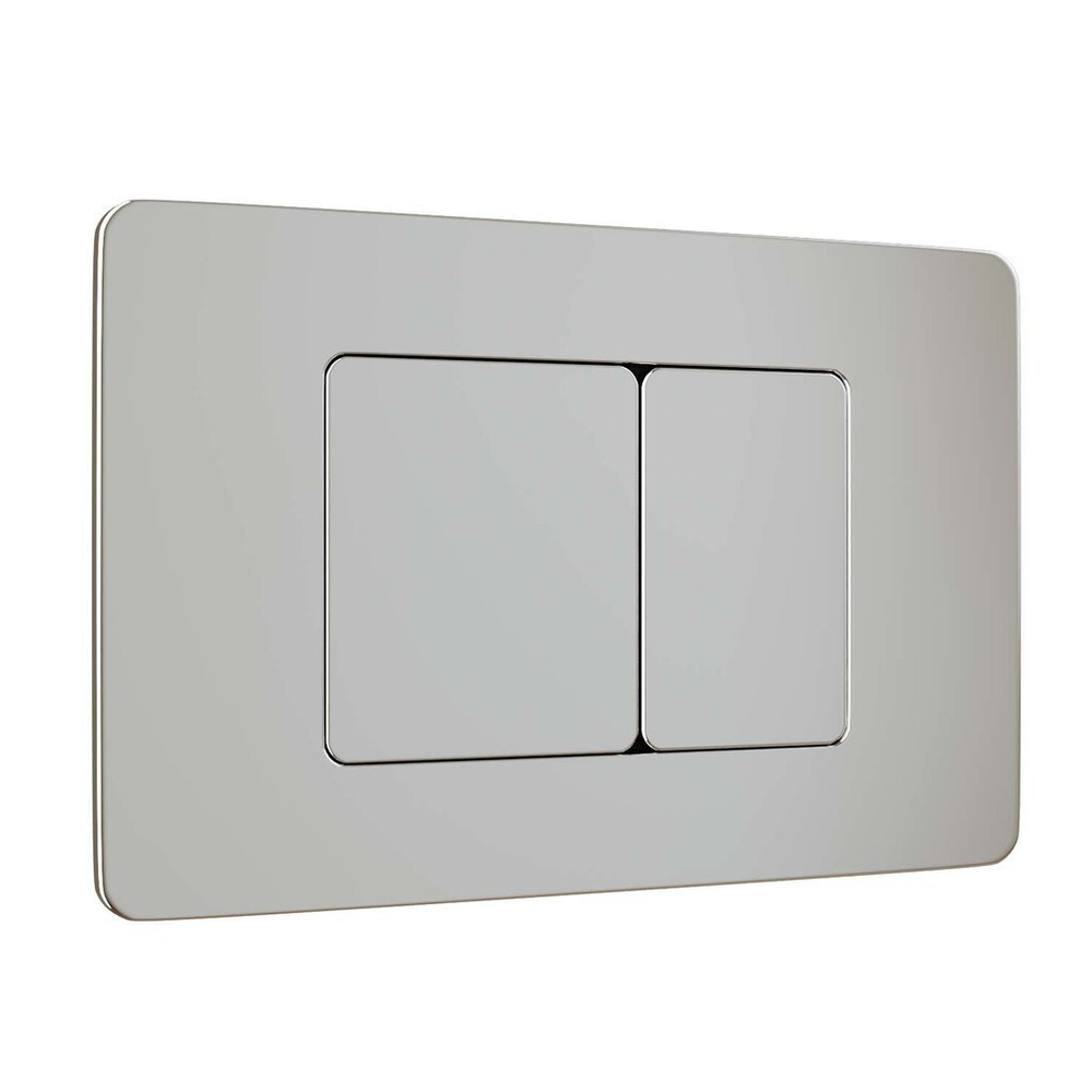 Кнопка смыва WAVE SS03 универсальная, ХРОМ, прямоугольная, НЕРЖ