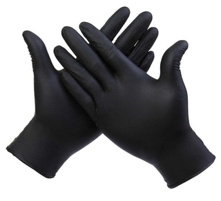 Nitrile перчатки черные, уп-50 пар, размер S
