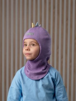 Шлем зимний вязаный (Сирень) ОРЕО