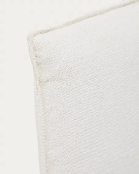 Кровать Jaira из белого шенилла со съемным чехлом для матраса 160x200 см